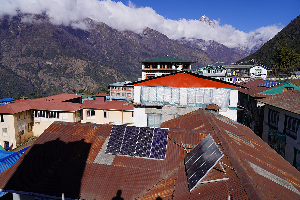SOLAR PANNELS AT Everest Base Camp Trek